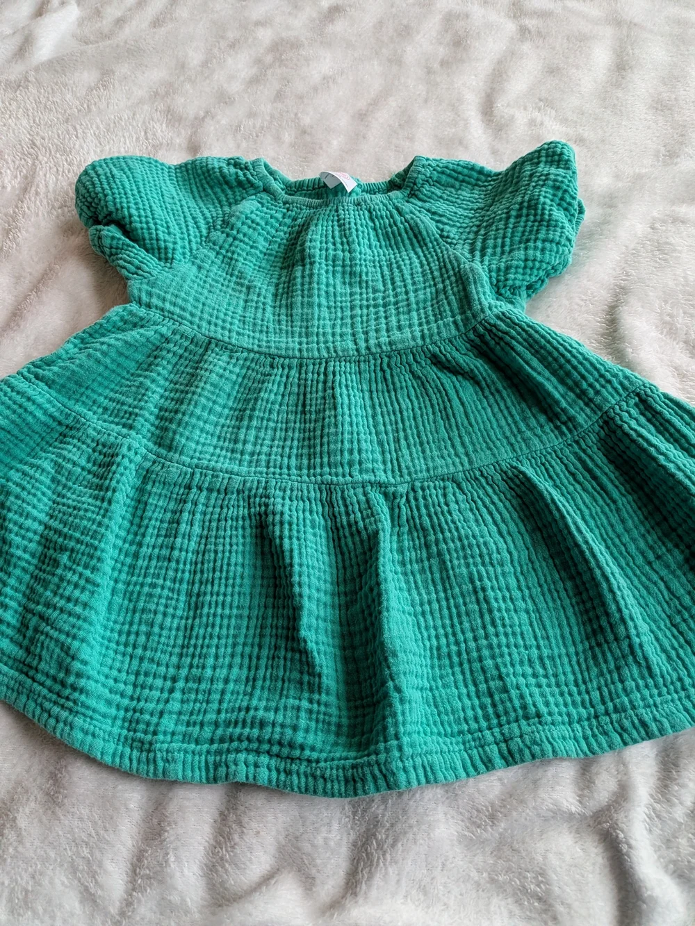 wonder nation Teal Tiered Gauze Dress Size 18 Months